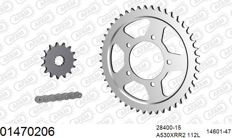 Afam Steel Chain Kit For Suzuki GSF 600 Bandit (2000-2004) – Complete Sprocket & Chain Set