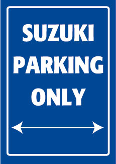 Suzuki Parking Only